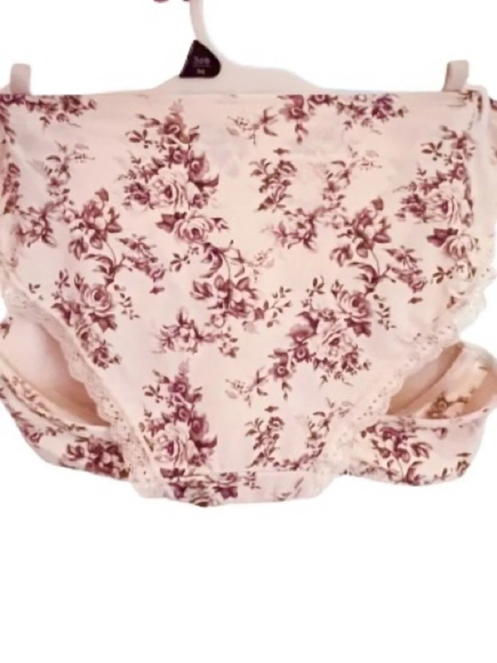 🆕-Laura Ashley- FLORAL PULL THROUGH RIBBON BRA & BIKINI SET. Size: Medium/36B